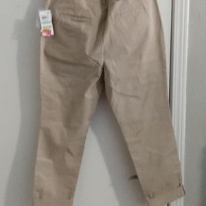 Charter club stone Khaki 8 petite pants slim leg.